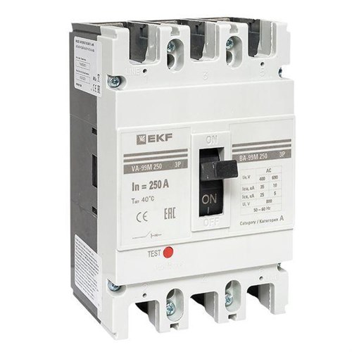 Выключатель автоматический 3п 250/250А 35кА ВА-99М PROxima EKF mccb99-250-250m 209164 - фото 16739009