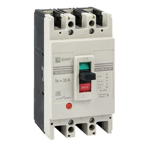 Выключатель автоматический 3п 63/32А 25кА ВА-99М PROxima EKF mccb99-63-32m 209170 - фото 16739010