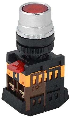Кнопка ABLF-22 d22мм 1з+1р 240В неон красн. IEK BBT10-ABLF-K04 45640 - фото 16739162