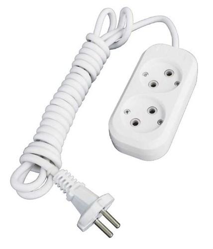 Удлинитель 2х2м без заземл. 10А IP20 Е-202 ПВС 2х0.75 АБС-пластик UNIVersal 9631959 65985 - фото 16739252