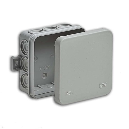 Коробка распределительная ОП 85х85х35мм 12 вводов IP54 сер. Ruvinil 67093 63759 - фото 16739265