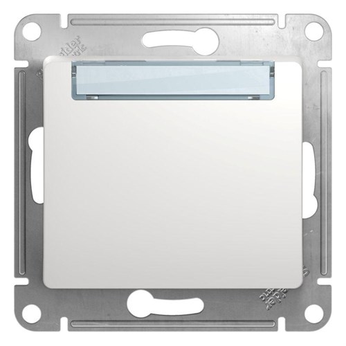 Механизм кнопки нажимной 1-кл. СП Glossa 10А IP20 (сх. 1) с табличкой бел. SchE GSL000119 275142 - фото 16739375