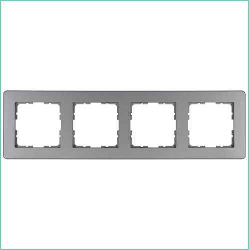 Рамка 4-м G-Flex алюм. Jasmart G1104S 1945088 - фото 16739731