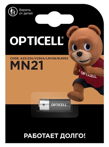 Элемент питания алкалиновый A23/MN21/8LR932 12В (блист.1шт) Specialty Opticell 5070001 1875982 - фото 16739813