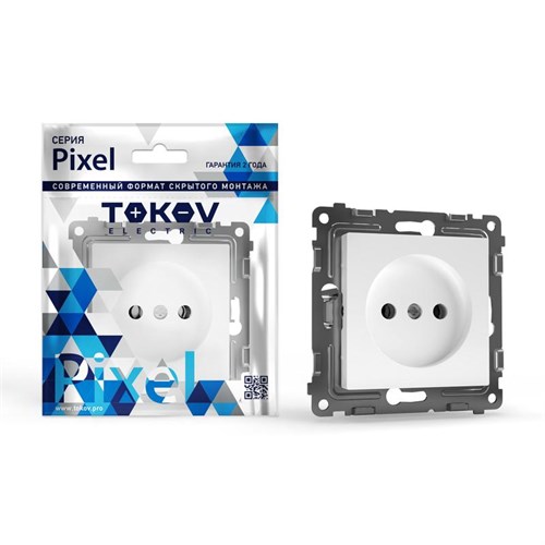 Розетка 1-м СП Pixel 16А IP20 без заземл. механизм бел. TOKOV ELECTRIC TKE-PX-R1-C01 1791363 - фото 16740210