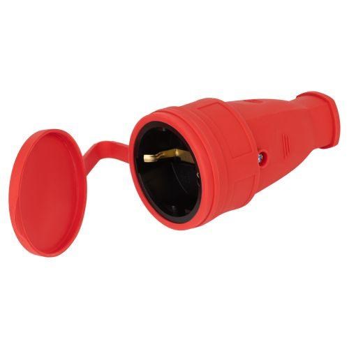 Розетка RX10-R-IP44 16А IP44 прямая с заземл. каучук красн. ЭРА Б0055419 1773110 - фото 16740309