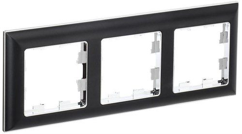 Рамка 3-м BRITE РУ-3-Бр хром/черн. IEK BR-M32-12-2-K23 1766142 - фото 16740329
