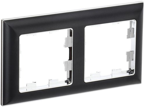 Рамка 2-м BRITE РУ-2-Бр хром/черн. IEK BR-M22-12-2-K23 1766135 - фото 16740331