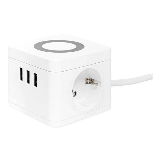 Удлинитель "Куб" 2х1.3м 3USB 2.4А+зарядное устройство 1кв.мм EKF UBA-CUB-3-WC 1714858 - фото 16740463