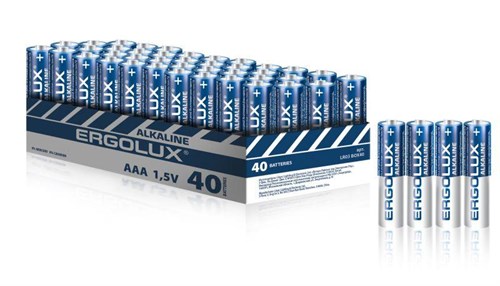 Элемент питания алкалиновый AAA/LR03 1.5В Alkaline BOX40 ПРОМО (уп.40шт) Ergolux 14672 1696504 - фото 16740504