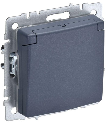 Розетка BRITE РСбш10-3-БрМ 16А IP20 с заземл. защ. шторки с крышкой механизм маренго IEK BR-R16-16-K35 1617426 - фото 16740722