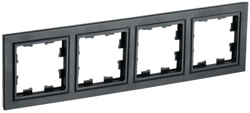 Рамка 4-м BRITE РУ-4-БрЧ черн. IEK BR-M42-K02 1617345 - фото 16740727