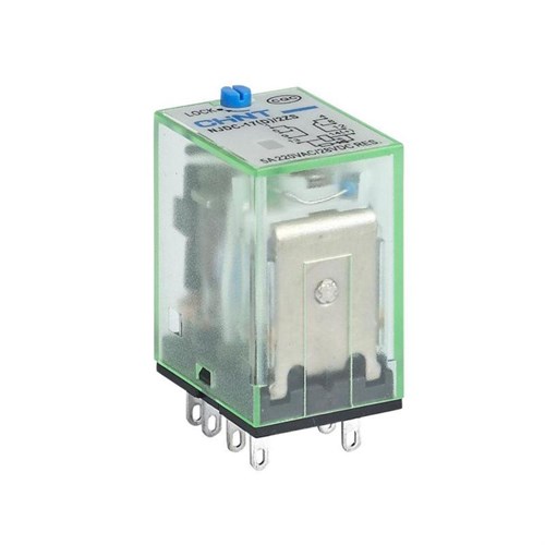 Реле промежуточное с кнопкой тестирования NJDC-17(D)/4ZS 4 конт. с инд. LED 3А AC 24В (R) CHINT 651142 1611603 - фото 16740744