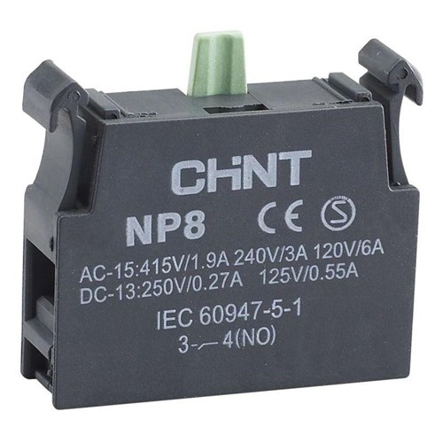 Блок контактный 1НО для NP8 (R) CHINT 669998 1611991 - фото 16740756