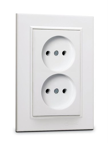 Розетка 2-я б/з СП Karea 16А IP20 бел. Makel 56001017 1600116 - фото 16740901