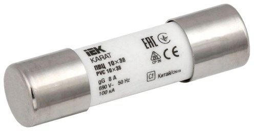 Вставка плавкая цилиндрическая ПВЦ 10х38 8А KARAT IEK MFL10-008 1383449 - фото 16741207