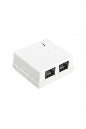Розетка компьютерная 2-м ОП SB1-2-8P8C-C6-WH RJ45 (8P8C) кат.6 Dual IDC Hyperline 430235 1356022 - фото 16741307