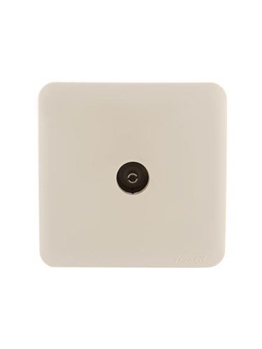Розетка телевизионная проходная TV 1-м ОП Viola крем. LEZARD 751-0300-129 536585 - фото 16741379