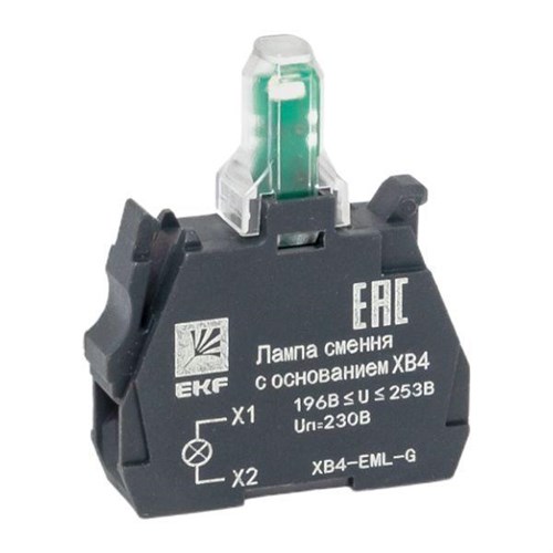 Лампа сменная с основанием XB4 зел. 230В PROxima EKF XB4-EML-G 1277349 - фото 16741592