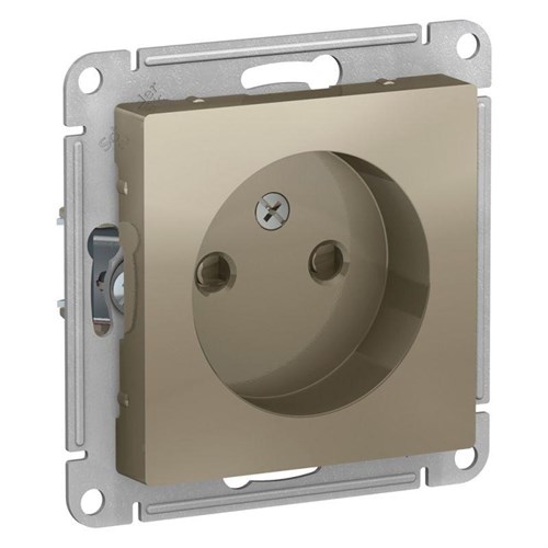 Розетка 1-м СП AtlasDesign 16А IP20 без заземл. защ. шторки механизм шампань SE ATN000549 1240331 - фото 16741699