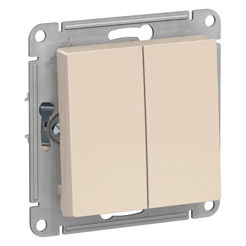 Выключатель 2-кл. СП AtlasDesign 10А IP20 (сх. 5) 10AX механизм беж. SE ATN000251 1240203 - фото 16741703