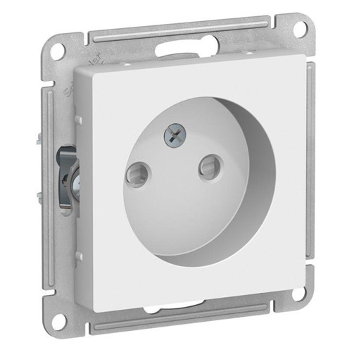 Розетка 1-м СП AtlasDesign 16А IP20 без заземл. защ. шторки механизм бел. SE ATN000149 1240151 - фото 16741737
