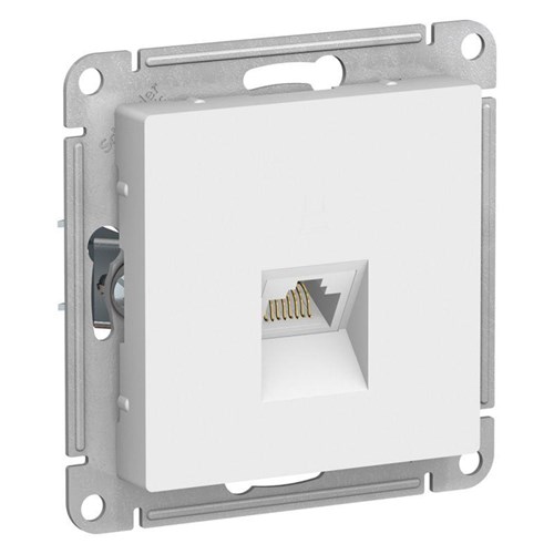 Розетка компьютерная 1-м AtlasDesign RJ45 кат.5E механизм бел. SE ATN000183 1240160 - фото 16741752