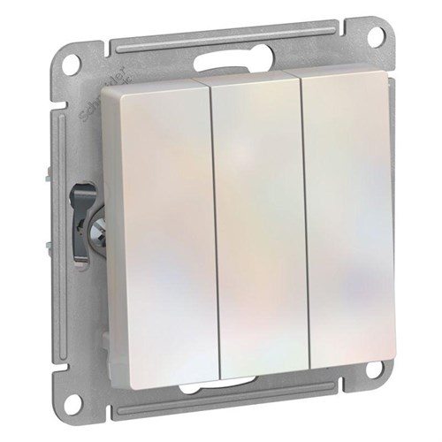 Выключатель 3-кл. СП AtlasDesign 10А IP20 (сх. 1+1+1) 10AX механизм жемчуж. SE ATN000431 1240277 - фото 16741758