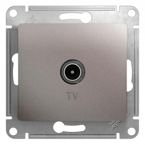 Розетка телевизионная TV Glossa коннектор механизм платина SE GSL001293 466251 - фото 16741897