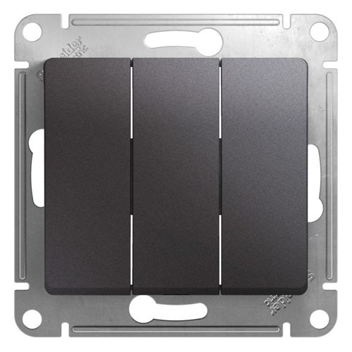 Выключатель 3-кл. СП Glossa 10А IP20 (сх. 3) 10AX механизм графит SE GSL001331 454351 - фото 16742006