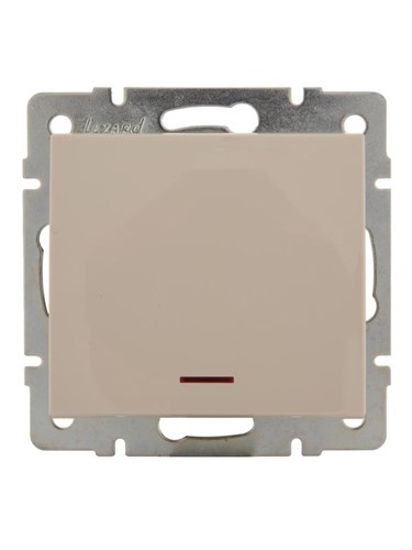 Выключатель 1-кл. СП Rain IP20 с подсветкой механизм крем. LEZARD 703-0388-111 450528 - фото 16742007