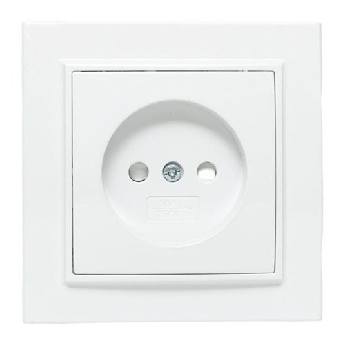 Розетка 1-м СП Минск 10А IP20 без заземл. защ. шторки бел. Basic EKF ERR10-022-100 453862 - фото 16742023