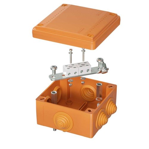 Коробка ответвительная FS 100х100х50мм 4р 450В 6А 4кв.мм с каб. вводами и клеммн. IP55 пластик. DKC FSB11404 429568 - фото 16742059