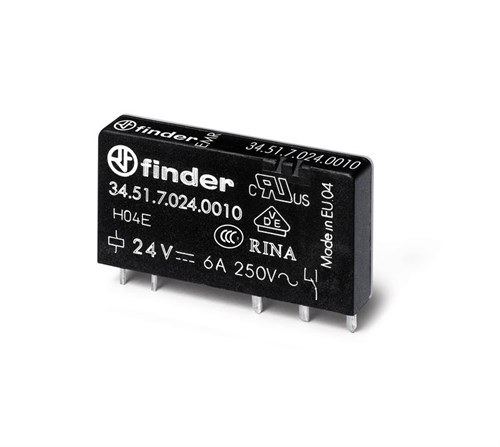 Реле ультратонкое 1CO 6А кат. 24В DC RTII FINDER 345170240010 426603 - фото 16742066