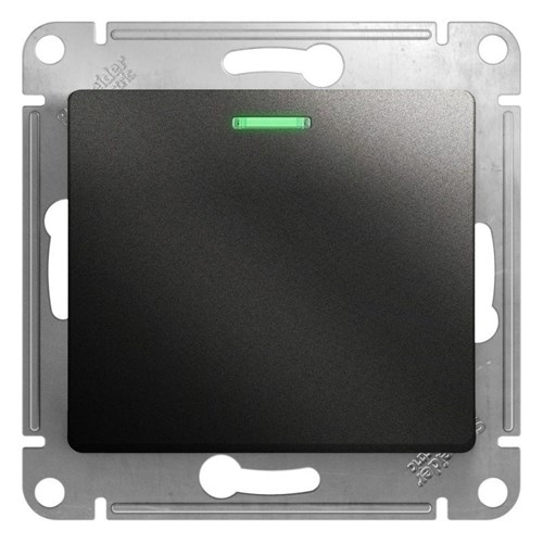 Выключатель 1-кл. СП Glossa 10А IP20 (сх. 1а) 10AX с подсветкой механизм антрацит SE GSL000713 400311 - фото 16742230