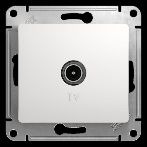 Розетка телевизионная оконечная TV 1-м СП Glossa 1дБ механизм бел. SE GSL000191 275169 - фото 16742398