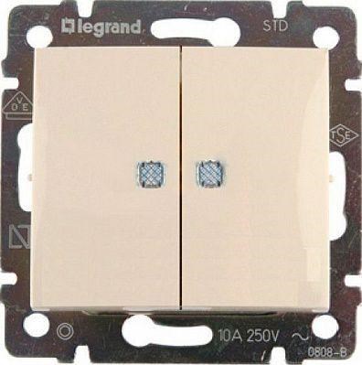 Выключатель 2-кл. СП Valena 10А IP31 с индикацией механизм сл. кость (DIY-упак.) Leg 695606 238784 - фото 16742708