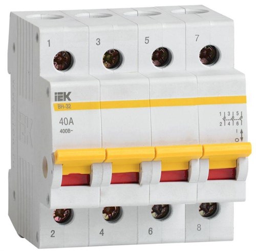 Выключатель нагрузки ВН-32 40А/4П IEK MNV10-4-040 238931 - фото 16742709