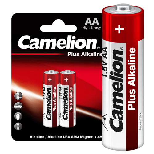 Элемент питания алкалиновый AA/LR6 1.5В Plus Alkaline LR6-BP2 BL-2 (блист.2шт) Camelion 1652 197972 - фото 16742783