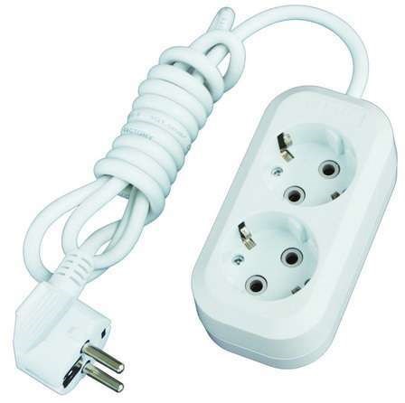Удлинитель 2х5м с заземл. 13А IP20 Е-302 ПВС 3х1 АБС-пластик UNIVersal 9631974 65994 - фото 16743251