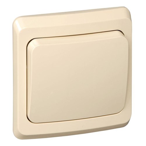 Переключатель проходной 1-кл. СП Этюд 10А IP20 крем. SE BC10-004K 87924 - фото 16743306