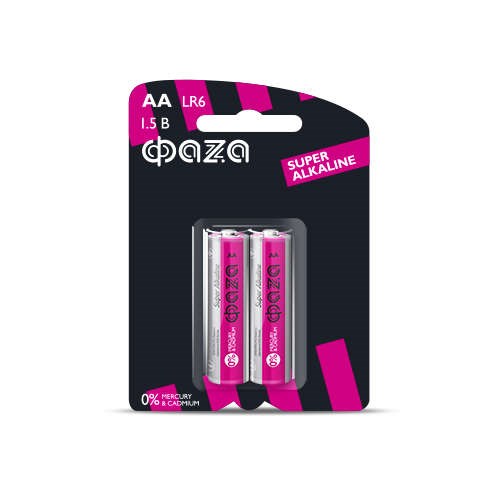 Элемент питания алкалиновый AA/LR6 1.5В Super Alkaline BL-2 (уп.2шт) ФАZА 2858443 495340 - фото 16743379