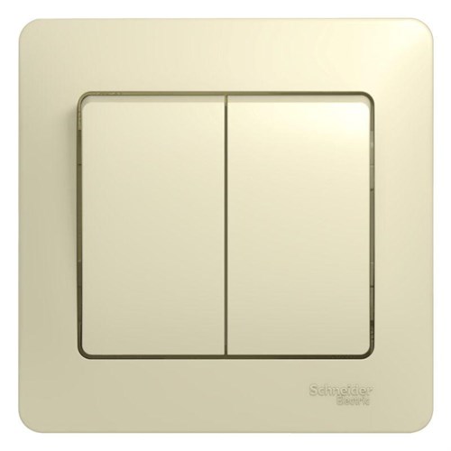 Выключатель 2-кл. СП Glossa 10А IP20 (сх. 5) 10AX в сборе беж. SE GSL000252 275218 - фото 16743405
