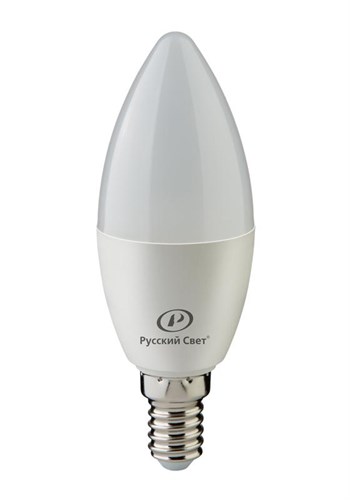 Лампа светодиодная RS C37 E14 8W 220-240V 4000К 8Вт 800лм Ra 90 свеча Русский Свет 15010545059 1837306 - фото 16743480