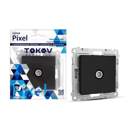 Коннектор TV СП Pixel механизм карбон TOKOV ELECTRIC TKE-PX-A1C-C14 1792331 - фото 16743486