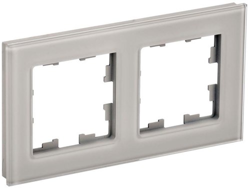 Рамка 2-м BRITE РУ-2-2-БрД стекло дым. IEK BR-M22-G-K30 1679819 - фото 16743499
