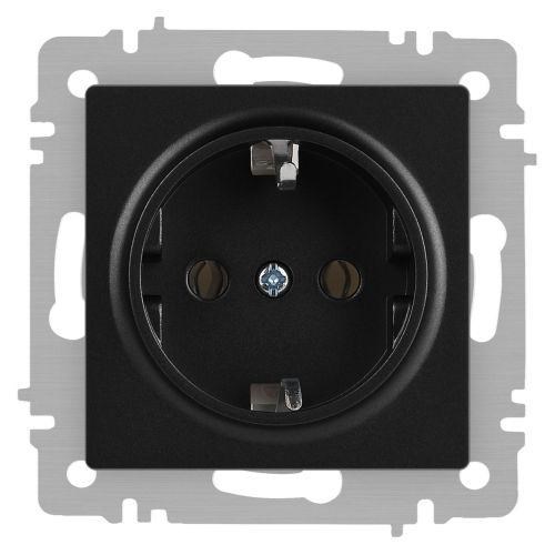 Розетка Accent 6-202-05 2P+E Schuko 16А-250В IP20 СУ антрацит Intro Б0063693 1931463 - фото 16743813