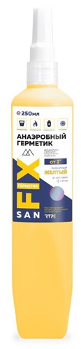 Герметик анаэробный для соединений больших диаметров (от 1дюйма) 250мл жел. SANFIX RTP 40751 1816122 - фото 16744043
