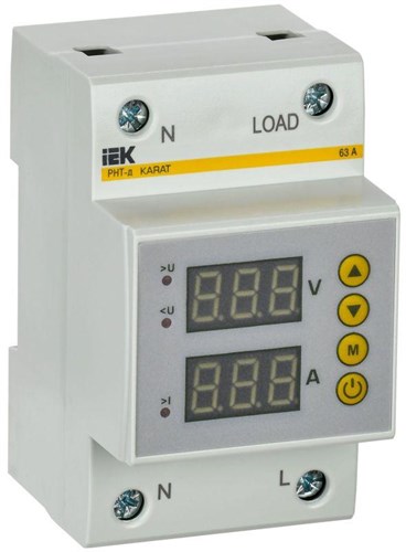 Реле напряжения и тока РНТ-д 1ф 54мм 63А IEK IVC31-1-63 1700235 - фото 16744436