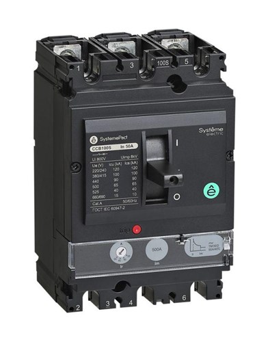Выключатель автоматический SYSTEMEPACT CCB100 50кА 3P3D TMD100 рычаг SE SPC100N100L3DF 1691785 - фото 16744539